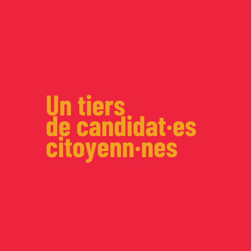 Un tiers de candidat·es citoyen·nes
